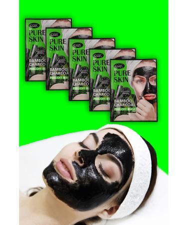 Alright 5 Pieces Blackhead Mask Bamboo Charcoal Cure Spreadable Face Mask Bamboo Charcoal ARM1325