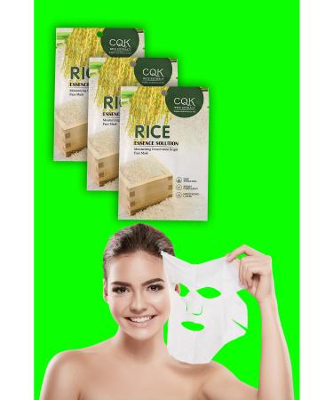 Alright 3 Pieces Rice Silk Protein Essence Tone Equalizing Rice Face Mask Rice Mask 30ML XLM0182