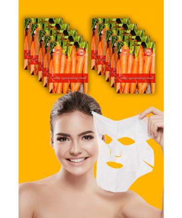 Alright 10 Pieces Carrot Extract Anti-Spot Mask Carrot Mask Sativa Extract Face Mask XLM98