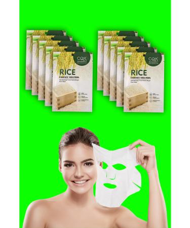 Alright 10 Pieces Rice Silk Protein Essence Tone Equalizing Rice Face Mask Rice Mask 30ML XLM0182
