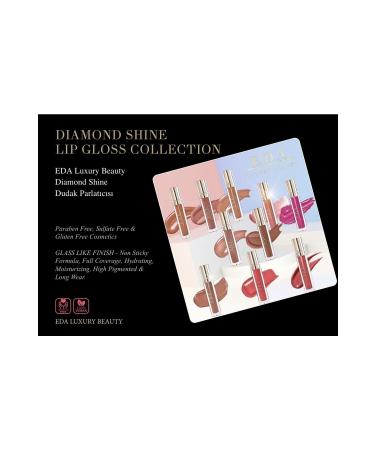 EDA LUXURY BEAUTY Pink Bomb Pembe Simli Dudak Parlat c s Lipstick Vegan Parlak Hacimli Ruj Diamond Shine Lip Gloss - Buy Online on GoSupps.com