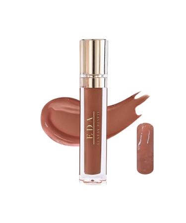 EDA LUXURY BEAUTY Chic Glam Nude Brown Lip Gloss Lipstick Luxury Natural Shiny Lipstick Diamond Shine Lip Gloss