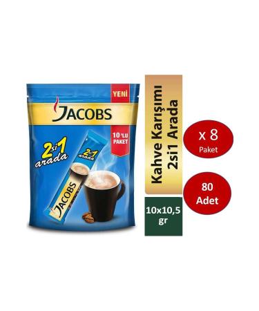 Jacobs 2in1 80 Stick Coffee (10 X 8 Pack)