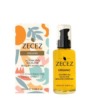 ZECEZ Organic Jojoba Oil Squalane Biolipid Complex 100ml