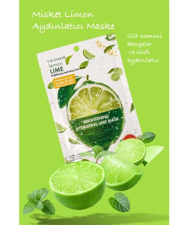 Alright 3 Pieces Lime Lemon Hydrating Brightening Balancing Face Mask Lime Lemon Mask XLM380 - Buy Online on GoSupps.com