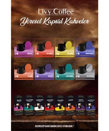 Livy Coffee Nespresso Compatible Capsule Coffee Rwanda 60 Capsules - Buy Online on GoSupps.com