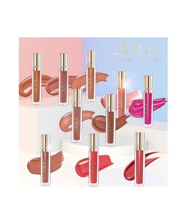 EDA LUXURY BEAUTY Nude Glam Nude Pink Lip Gloss Lipstick Luxury Shiny Voluminous Lipstick Diamond Shine Lip Gloss - Buy Online on GoSupps.com