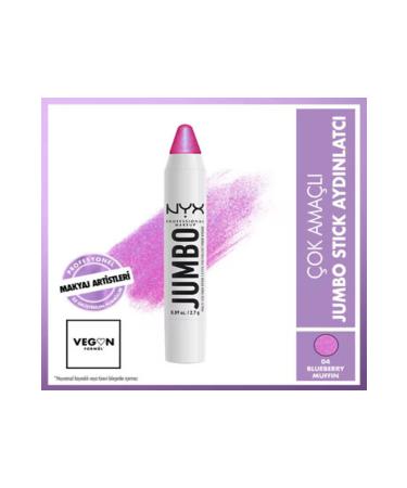 NYX Professional Makeup Jumbo Face Stick Multi-Purpose Stick Highlighter Blueberry Muffin