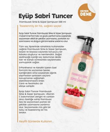 Ey p Sabri Tuncer Raspberry Vinegar & Super Shampoo 500 ml - Buy Online on GoSupps.com