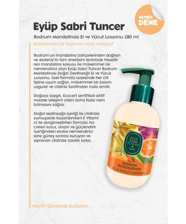 Ey p Sabri Tuncer Bodrum Tangerine Hand and Body Lotion 280 ml - Buy Online on GoSupps.com