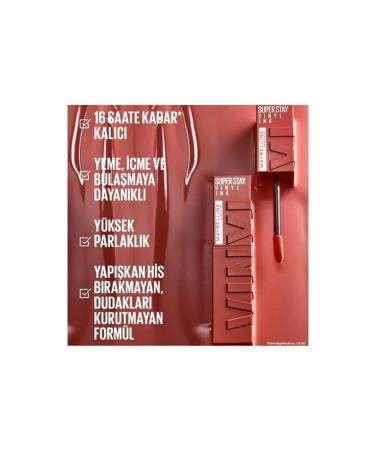 Maybelline New York MAYBELLINE NEW YORK SUPER STAY VINYL INK LONG-LASTING LIQUID GLOSSY LIPSTICK 100 CHARMED - Buy Online on GoSupps.com