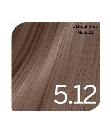 INOA High White Covering Hair Dye 5.12 Light Brown Ashy Irize 60 gr.