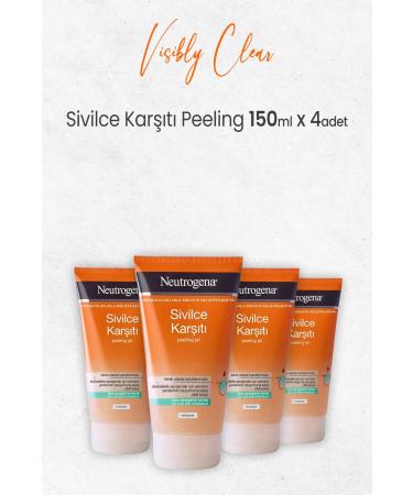 Neutrogena Visibly Clear Anti-Acne Peeling 150 ml X 4 Pieces