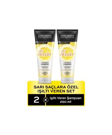 John Frieda Blonde Hair Shining Shampoo 250 ml Pack of 2