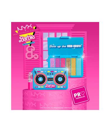 NYX Professional Makeup Barbie Mini Eyeshadow and Face Palette Turn Up the Ken-Energy + Mini Butter Gloss Lip Gloss - Buy Online on GoSupps.com