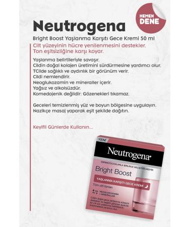 Neutrogena Bright Boost Anti-Aging Night Cream 50 ml - Buy Online on GoSupps.com