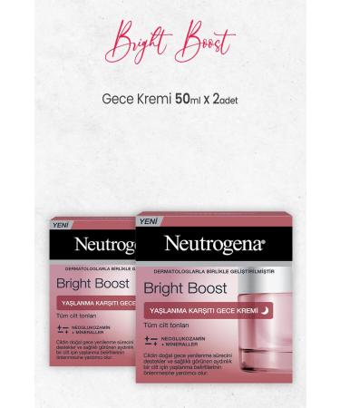 Neutrogena Bright Boost Anti-Aging Night Cream 50 ml X 2 Pcs