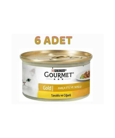 Gourmet Chicken Liver Pieces Cat Canned Food 6x85 gr - Farmapets