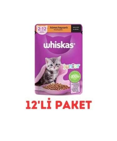 Whiskas Poultry Kitten Wet Cat Food 85 Gr 12 Pack