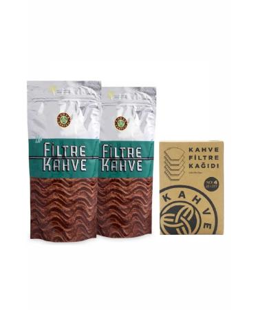 Coffee World Filter Coffee 250 gr 2 Pieces and Coffee World Filter Paper No: 4