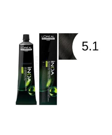 INOA Inoa Oil Strengthened Hair Dye 5.1 Light Chestnut Ash 60 gr. ECBeauty.X123 - Buy Online on GoSupps.com
