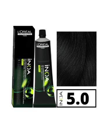 INOA High White Covering Alcohol-Free Hair Dye 5.0 Light Brown 60 gr.