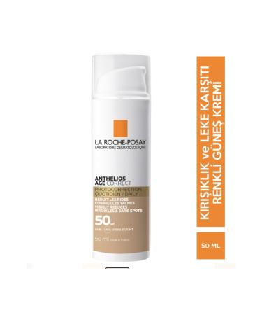 La Roche Posay Anti-Wrinkle and Anti-Blemish Tinted Sunscreen Anthelios Age Correct Tinted SPF 50 50 ML