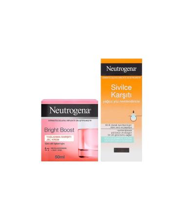 Neutrogena Bright Boost Gel Cream 50ml & Oil-Free Facial Moisturizer 50ml