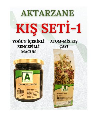 Aktarzane winter set ginger natural paste 230gr atom-mix winter tea advantageous set of 2