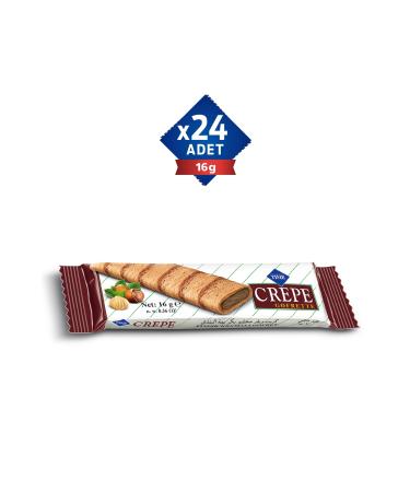 Cizmeci Time Crepe Hazelnut Cream Wafer 16 gr X 24 Pieces
