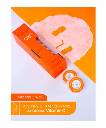 novus exclusive Luminous Vitamin C Capsule Mask Brightening-Tone Equalizing Capsule Mask 10 Pieces