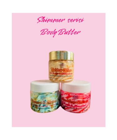 MHYSSA naturals Shimmer Series Moisturizing Body Butter (Triple) / Shimmer Serie Hydrating Body Butter (3 sets)