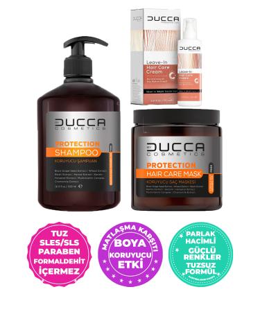 BY DUCCA Color Protection and Nourishing Salt-Free Shampoo Hair Serum Set 500ml Nourishing Hair Serum Hair Mask