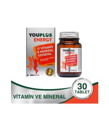 Youplus Energy Vitamin and Mineral Complex 30 Tablets