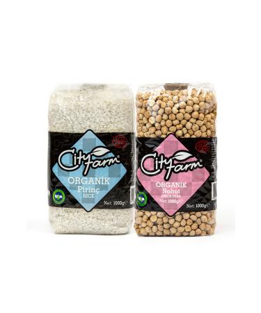 CityFarm Organic Rice 1 kg and Organic Chickpeas 1 kg