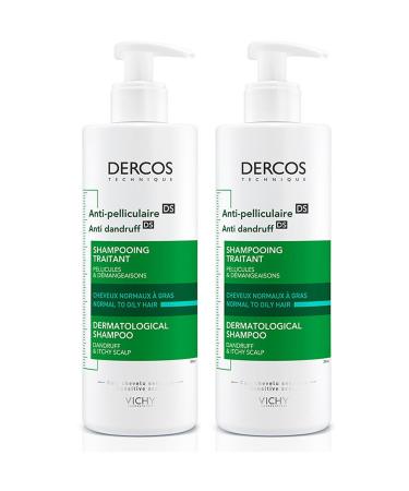 Vichy Dercos Anti-Dandruff Shampoo (Normal-Oily Hair) 390ml 2-Pack