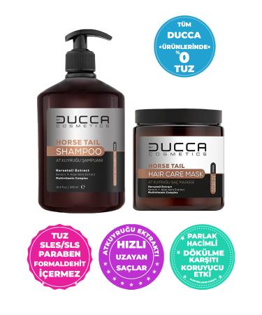 BY DUCCA Fast Growing Hair Anti-Loss Salt-Free Horsetail Shampoo 500 ml Salt-Free Horsetail Hair Mask