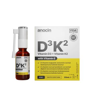 anocin Vitamin D3 K2 Vitamin E 1000 Iu 2m Mcg Drops 20 ml D3 K2 Vitamin D3k2