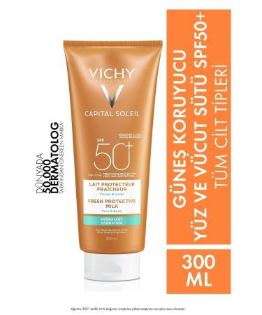 Vichy Capital Soleil Spf50 High Protection Face And Body Sun Milk Spf50 300 Ml GK r n705