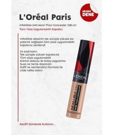 L'Oreal Paris Infaillible 24h More Than Concealer 328 Lin - Buy Online on GoSupps.com