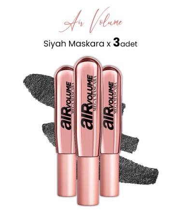 L'Oreal Paris Air Volume Mega Mascara Black X 3 Pieces