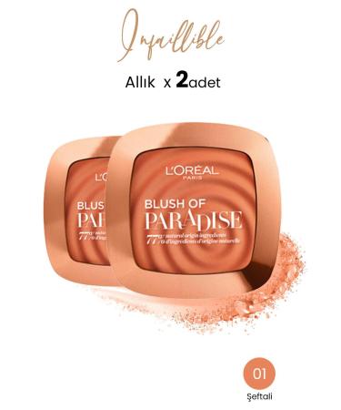 L'Oreal Paris Blush Of Paradise Blush Peach Tone X 2 Pieces