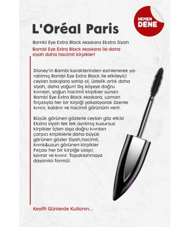 L'Oreal Paris Bambi Eye Extra Black Mascara Extra Black - Buy Online on GoSupps.com