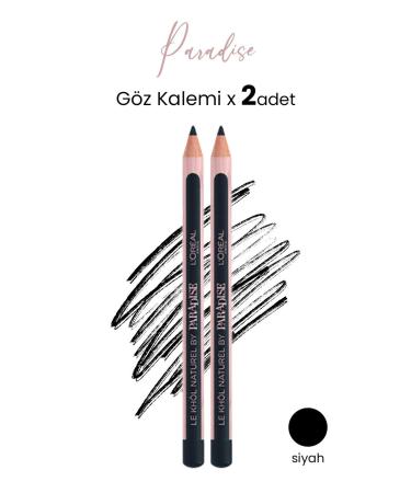 L'Oreal Paris Paradise Eye Pencil 101 Midnight Black X 2 Pieces