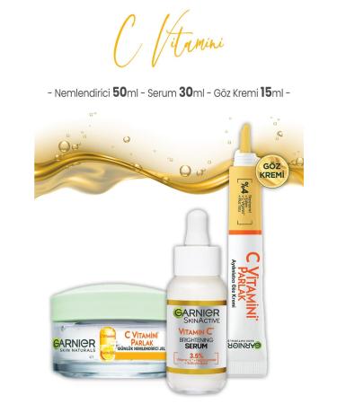 Garnier Vitamin C Serum 30 ml Eye Cream 15 ml and Moisturizer 50 ml