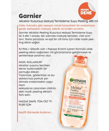 Garnier Micellar Perfect Make-Up Remover Water Peeling 400 ml - Buy Online on GoSupps.com