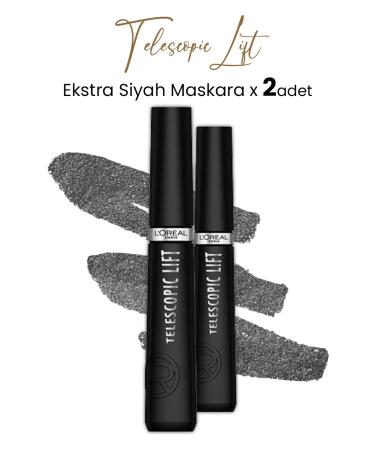 L'Oreal Paris Telescopic Lift Mascara Extra Black X 2 Pieces