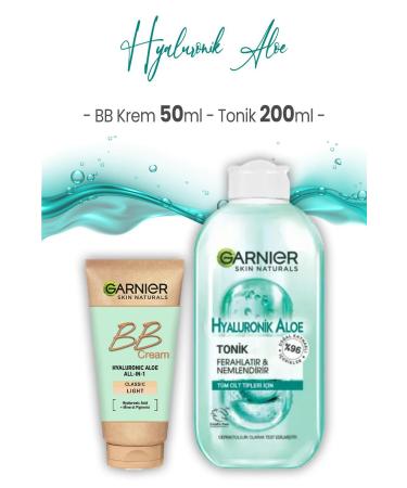 Garnier Hyaluronic Aloe Tonic 200 ml and Bb Cream Light Tone 50 ml