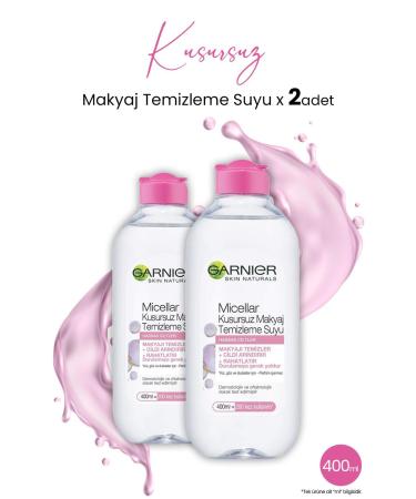 Garnier Micellar Perfect Make-Up Remover Water 400 ml X 2 Pieces