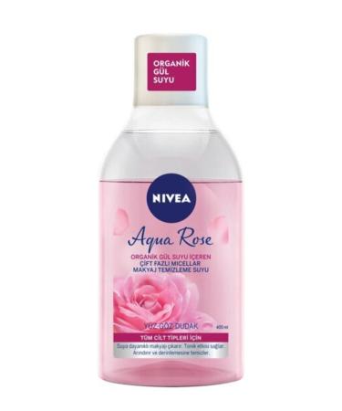 NIVEA Aqua Rose Bi-Phase Cleansing Water with Organic Rose Water 400 ml - Buy Online on GoSupps.com